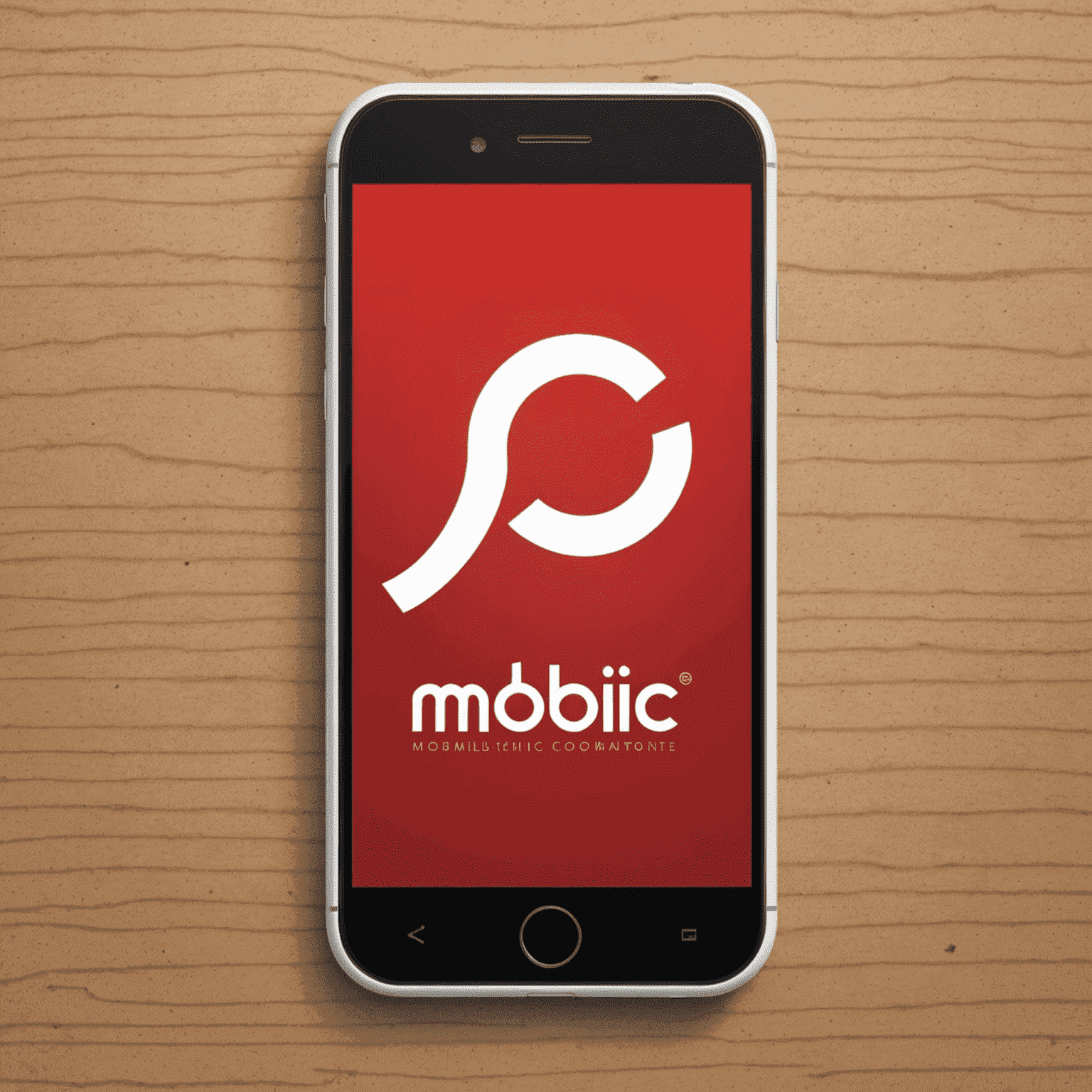 MobiCaPOS لوجو - شركة اتصالات متنقلة مع تصميم حديث يجمع بين اللون الأحمر والأبيض