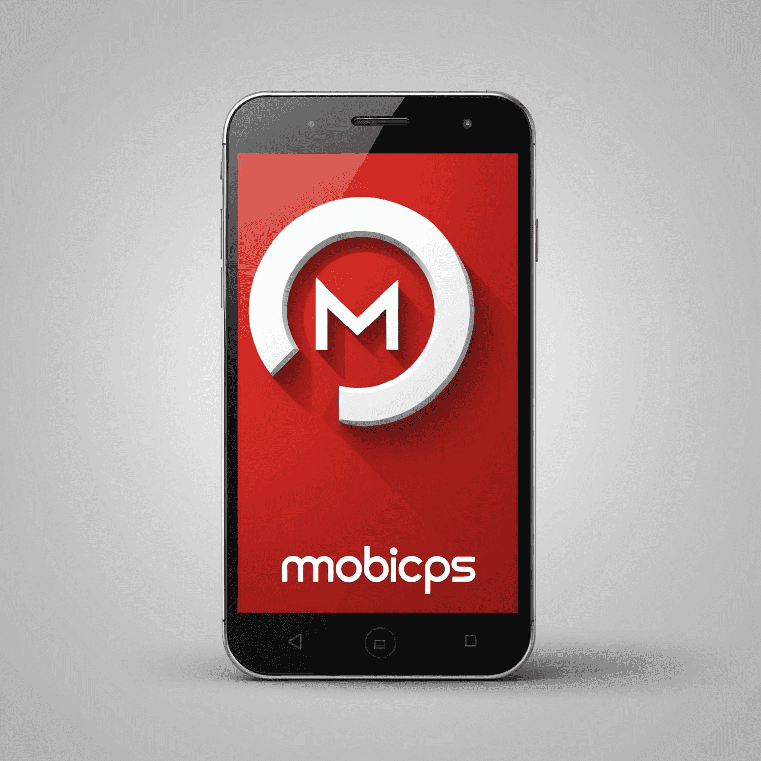 MobiCaPOS لوجو - شركة اتصالات متنقلة مع تصميم حديث يجمع بين اللون الأحمر والأبيض