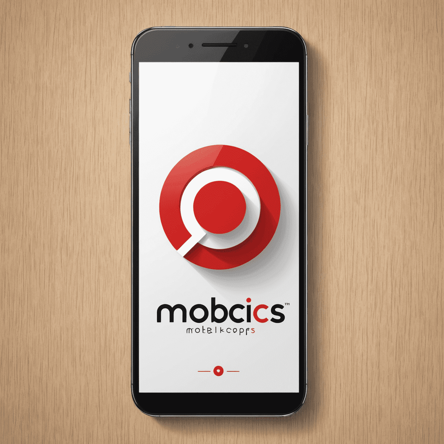 MobiCaPOS لوجو - شركة اتصالات متنقلة مع تصميم حديث يجمع بين اللون الأحمر والأبيض